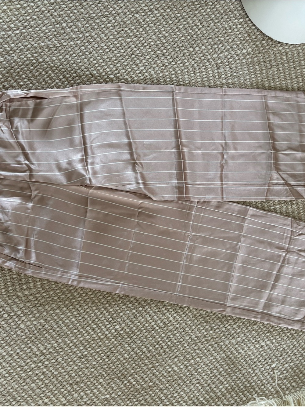 Cami NYC Blush Pink Striped 100% silk pant
